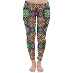 Jewel Tiles Kaleidoscope Classic Winter Leggings by WolfepawFractals