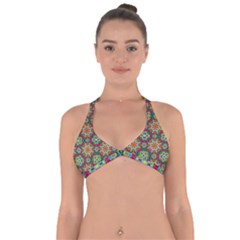 Jewel Tiles Kaleidoscope Halter Neck Bikini Top