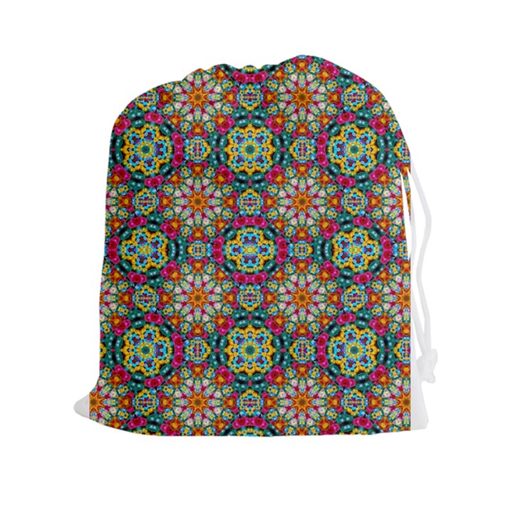 Jewel Tiles Kaleidoscope Drawstring Pouches (XXL)