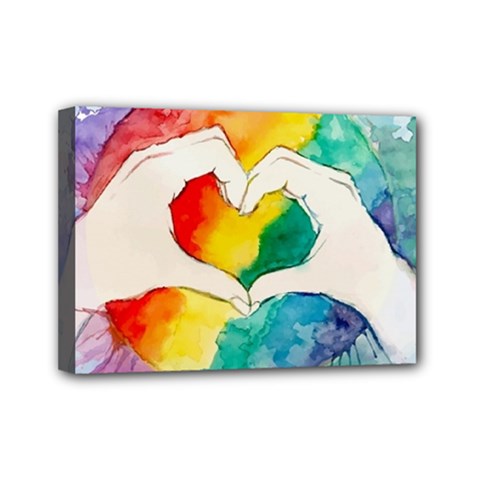 Pride Love Mini Canvas 7  x 5 