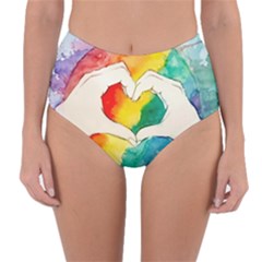 Pride Love Reversible High-Waist Bikini Bottoms