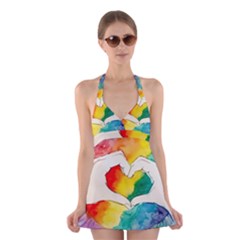 Pride Love Halter Swimsuit Dress