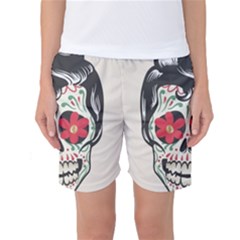 Man Sugar Skull Women s Basketball Shorts