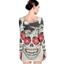 Man Sugar Skull Long Sleeve Velvet Bodycon Dress View2