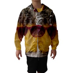 Pineapple With Sunglasses Hooded Wind Breaker (kids) by LimeGreenFlamingo