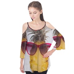 Pineapple With Sunglasses Flutter Tees