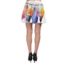 Watercolor Feathers Skater Skirt View2