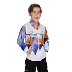 Watercolor Feathers Wind Breaker (kids) by LimeGreenFlamingo