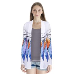 Watercolor Feathers Cardigans by LimeGreenFlamingo