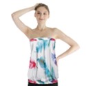 Watercolor Feather Background Strapless Top View1