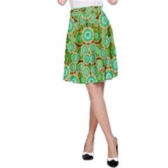 Flowers In Mind In Happy Soft Summer Time A-line Skirt by pepitasart