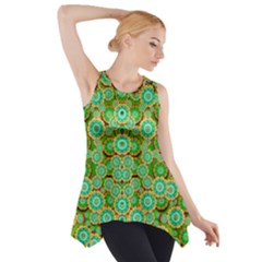 Flowers In Mind In Happy Soft Summer Time Side Drop Tank Tunic by pepitasart