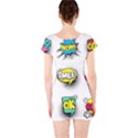 Comic Book VS with Colorful Comic Speech Bubbles  Short Sleeve Bodycon Dress View2