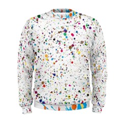 Colored Stains Pattern With Abstract Paint Splats  Men s Sweatshirt by LimeGreenFlamingo