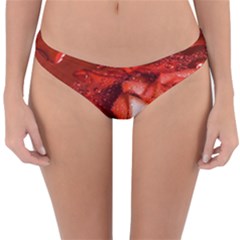 Nice Rose With Water Reversible Hipster Bikini Bottoms