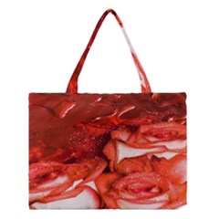 Nice Rose With Water Medium Tote Bag by BangZart