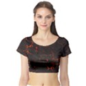 Volcanic Textures Short Sleeve Crop Top (Tight Fit) View1