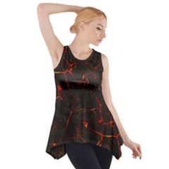 Volcanic Textures Side Drop Tank Tunic by BangZart