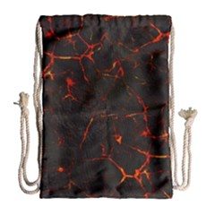 Volcanic Textures Drawstring Bag (large) by BangZart