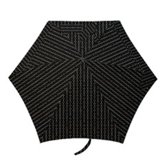 Dark Black Mesh Patterns Mini Folding Umbrellas