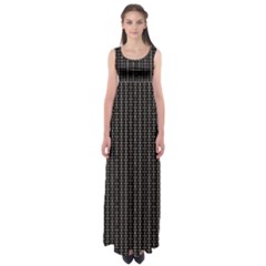 Dark Black Mesh Patterns Empire Waist Maxi Dress by BangZart