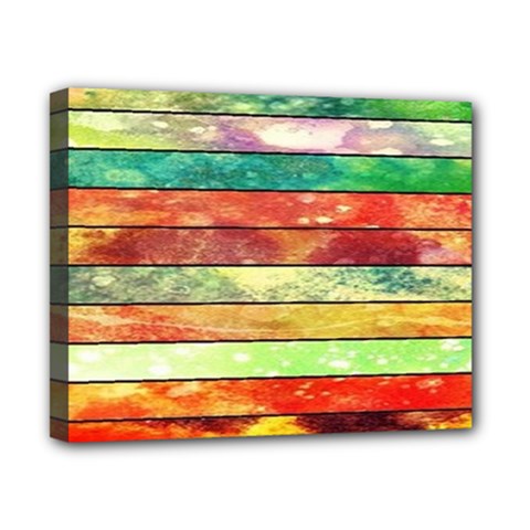 Stripes Color Oil Canvas 10  X 8  by BangZart