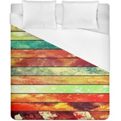 Stripes Color Oil Duvet Cover (california King Size) by BangZart