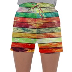 Stripes Color Oil Sleepwear Shorts by BangZart