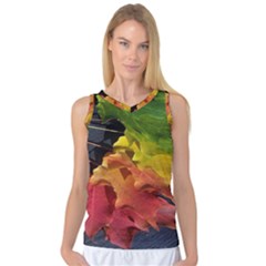 Green Yellow Red Maple Leaf Women s Basketball Tank Top by BangZart