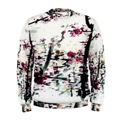 Pink Flower Ink Painting Art Men s Sweatshirt by BangZart