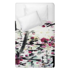 Pink Flower Ink Painting Art Duvet Cover Double Side (single Size) by BangZart