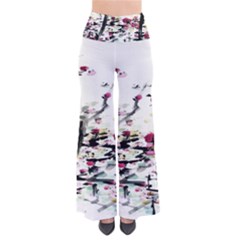 Pink Flower Ink Painting Art Pants by BangZart