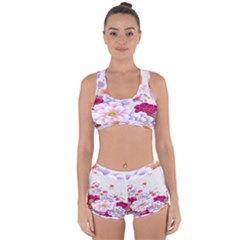 Sweet Flowers Racerback Boyleg Bikini Set by BangZart