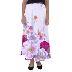 Sweet Flowers Flared Maxi Skirt by BangZart