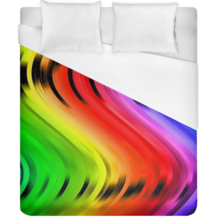 Colorful Vertical Lines Duvet Cover (California King Size)