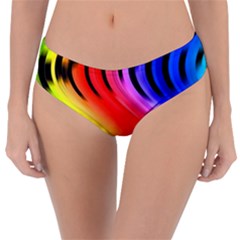 Colorful Vertical Lines Reversible Classic Bikini Bottoms by BangZart