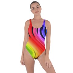 Colorful Vertical Lines Bring Sexy Back Swimsuit