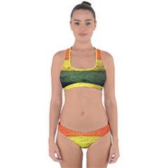 Five Wall Colour Cross Back Hipster Bikini Set by BangZart