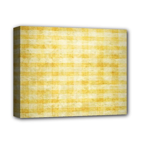 Spring Yellow Gingham Deluxe Canvas 14  X 11  by BangZart