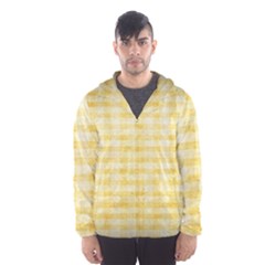 Spring Yellow Gingham Hooded Wind Breaker (men) by BangZart