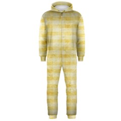 Spring Yellow Gingham Hooded Jumpsuit (men)  by BangZart