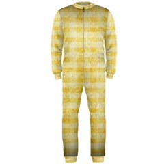 Spring Yellow Gingham Onepiece Jumpsuit (men)  by BangZart