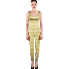 Spring Yellow Gingham Onepiece Catsuit by BangZart