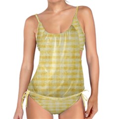 Spring Yellow Gingham Tankini by BangZart