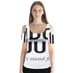 Judge Judy Wouldn t Stand For This! Butterfly Sleeve Cutout Tee 