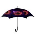 The Little Astronaut on a Tiny Fractal Planet Hook Handle Umbrellas (Medium) View3