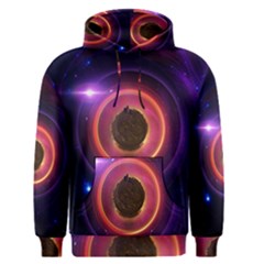 The Little Astronaut On A Tiny Fractal Planet Men s Pullover Hoodie by jayaprime