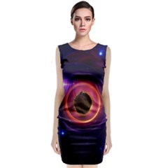 The Little Astronaut On A Tiny Fractal Planet Classic Sleeveless Midi Dress by jayaprime