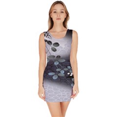 Abstract Black And Gray Tree Sleeveless Bodycon Dress by BangZart