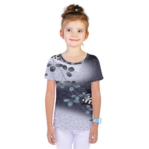 Abstract Black And Gray Tree Kids  One Piece Tee by BangZart